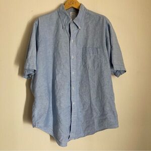 Men's 17.5 Brooks Brothers Blue Casual Button Down Shirt